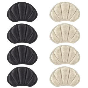 4 Pairs Heel Grips Shoes Pads Adhesive Heel Cushions Pads Shoe Insert Liners Heel Protectors Heel Grips Liner Cushions Inserts Thick Heel Pads for Loose Shoes Too Big Ladies Women Men Trainers