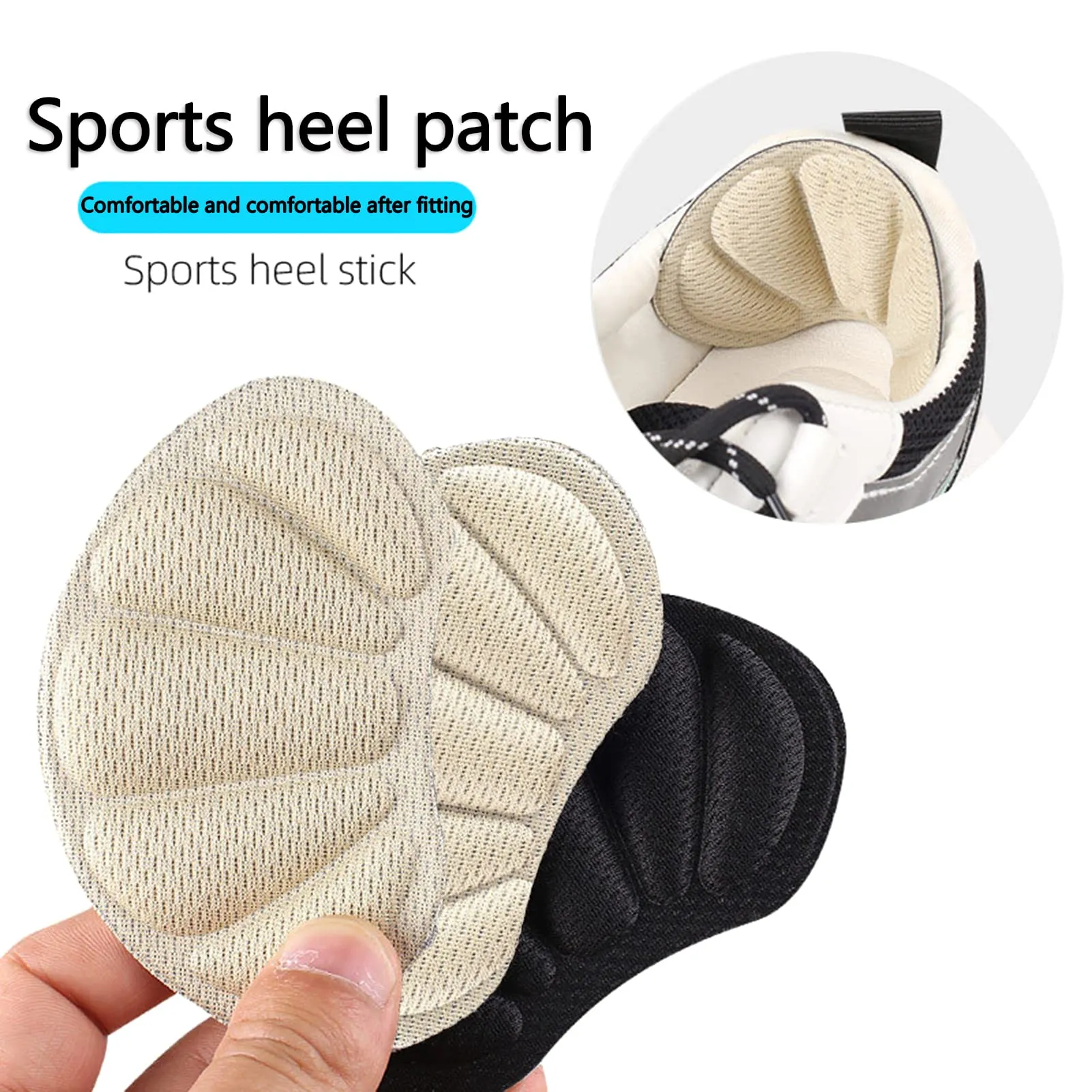4 Pairs Heel Grips Shoes Pads Adhesive Heel Cushions Pads Shoe Insert Liners Heel Protectors Heel Grips Liner Cushions Inserts Thick Heel Pads for Loose Shoes Too Big Ladies Women Men Trainers