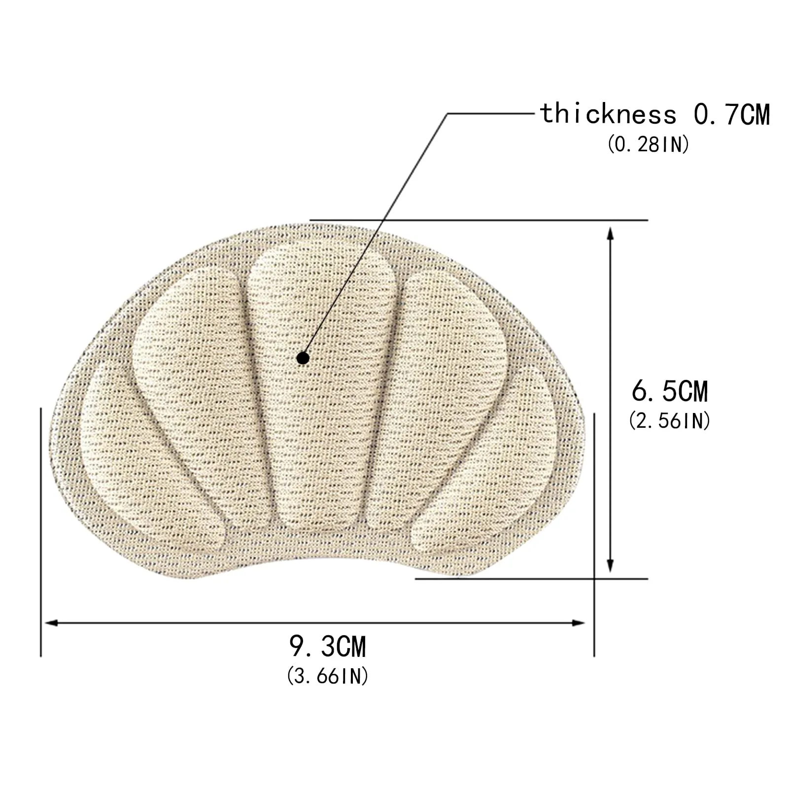 4 Pairs Heel Grips Shoes Pads Adhesive Heel Cushions Pads Shoe Insert Liners Heel Protectors Heel Grips Liner Cushions Inserts Thick Heel Pads for Loose Shoes Too Big Ladies Women Men Trainers