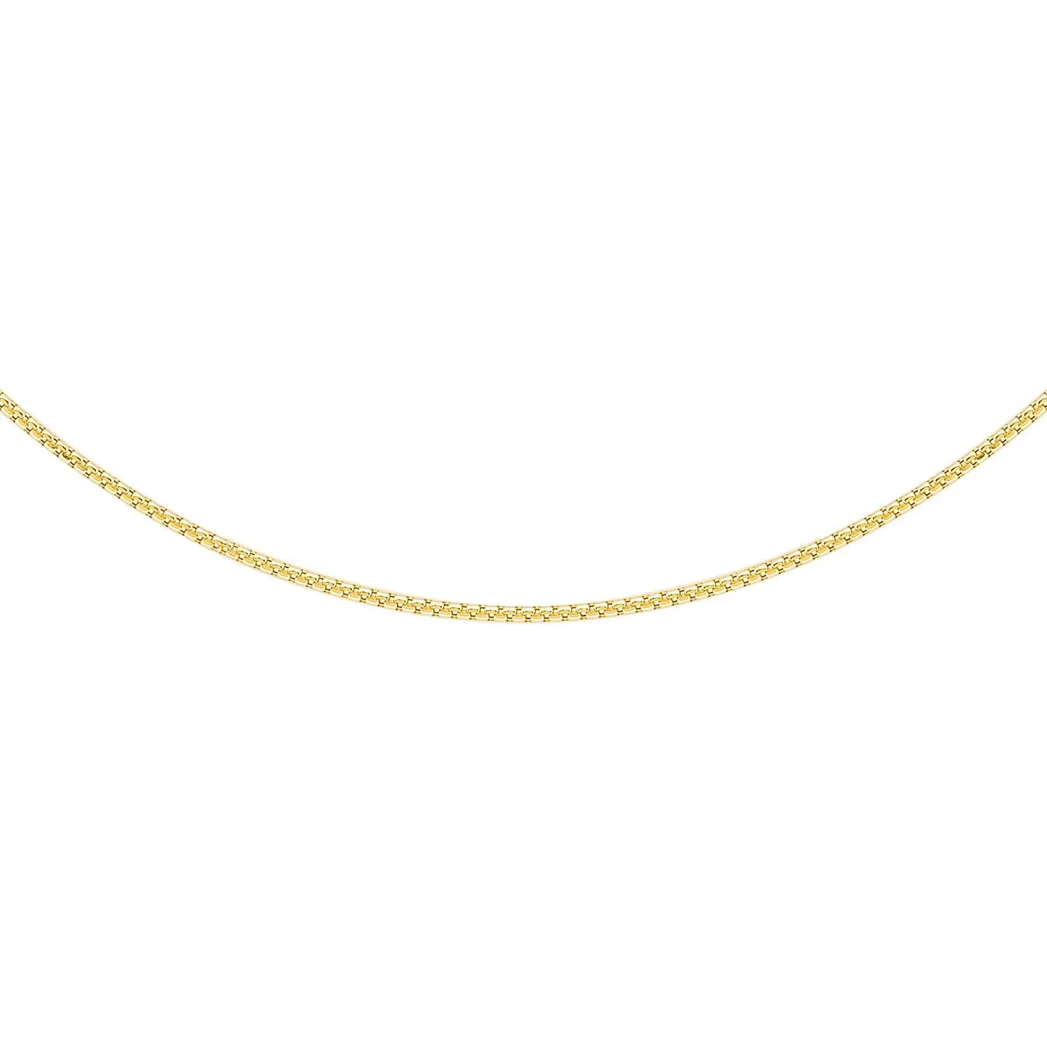 9K Yellow Gold Diamond Cut Box Chain 40cm