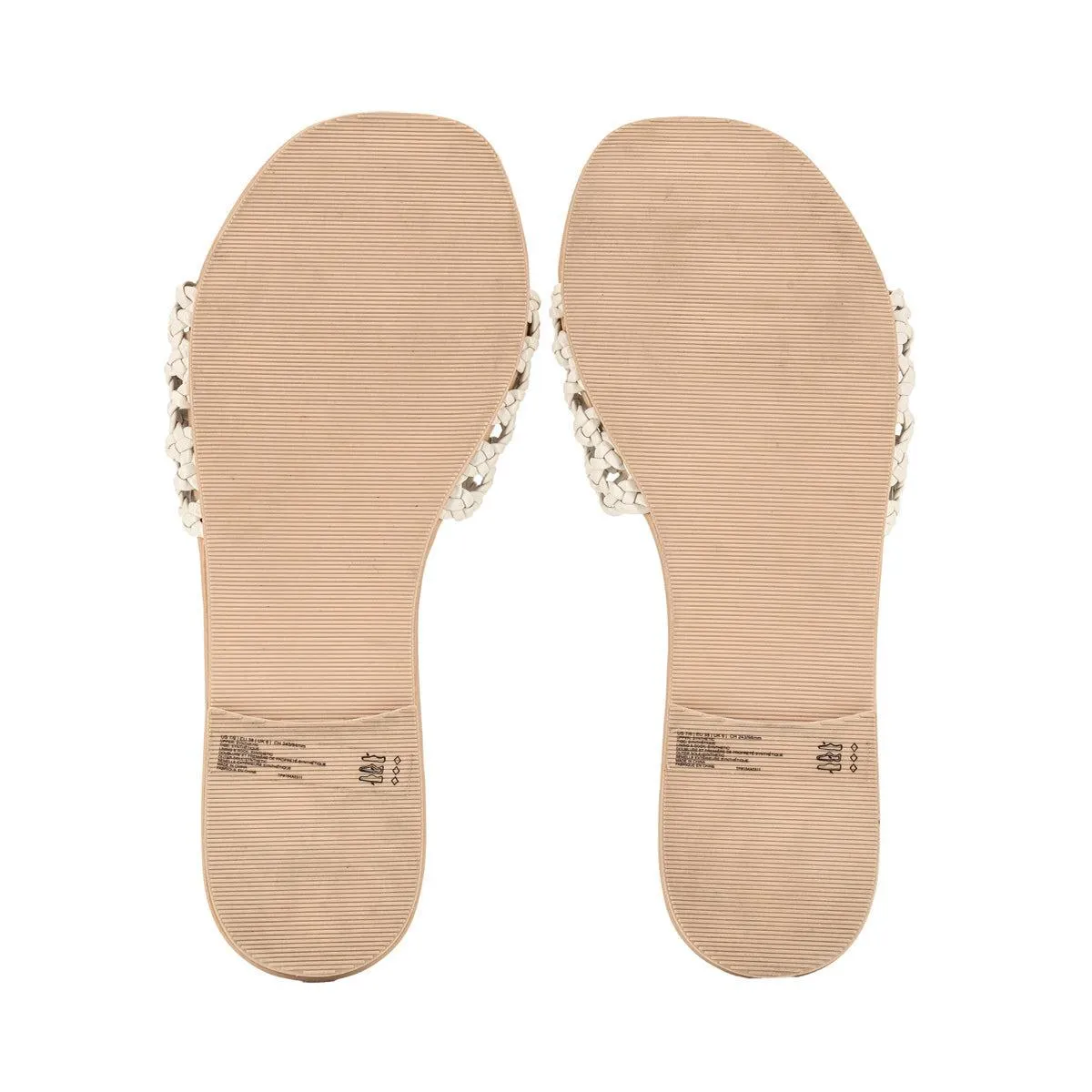 Abercrombie & Fitch Flat Sandals Leather White Colour For Women