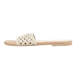 Abercrombie & Fitch Flat Sandals Leather White Colour For Women