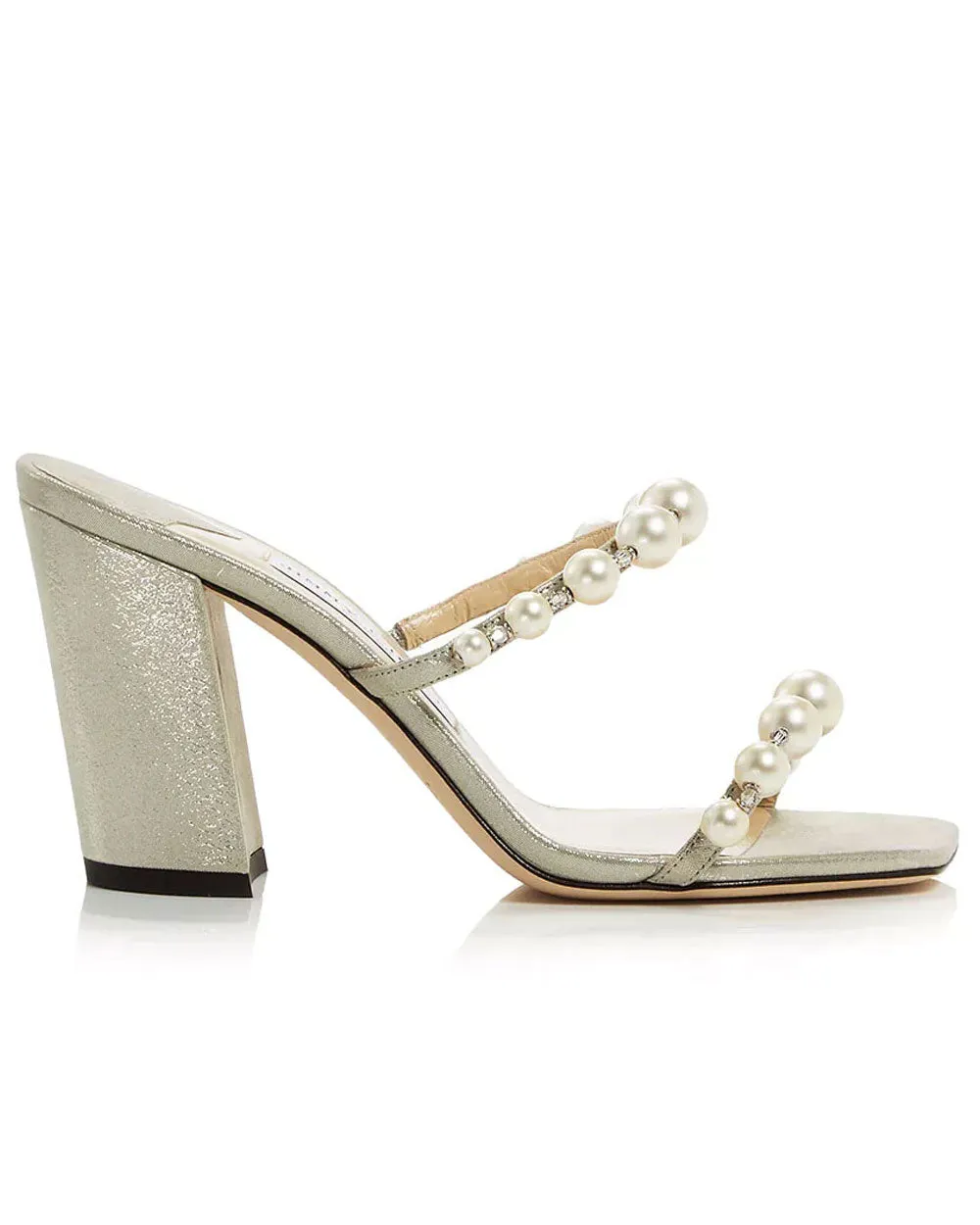 Amara Nappa Leather Mule in Champagne