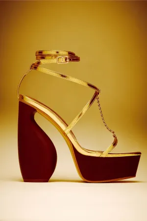 Amozae-Always Confident Strappy Heeled Sandals - Gold