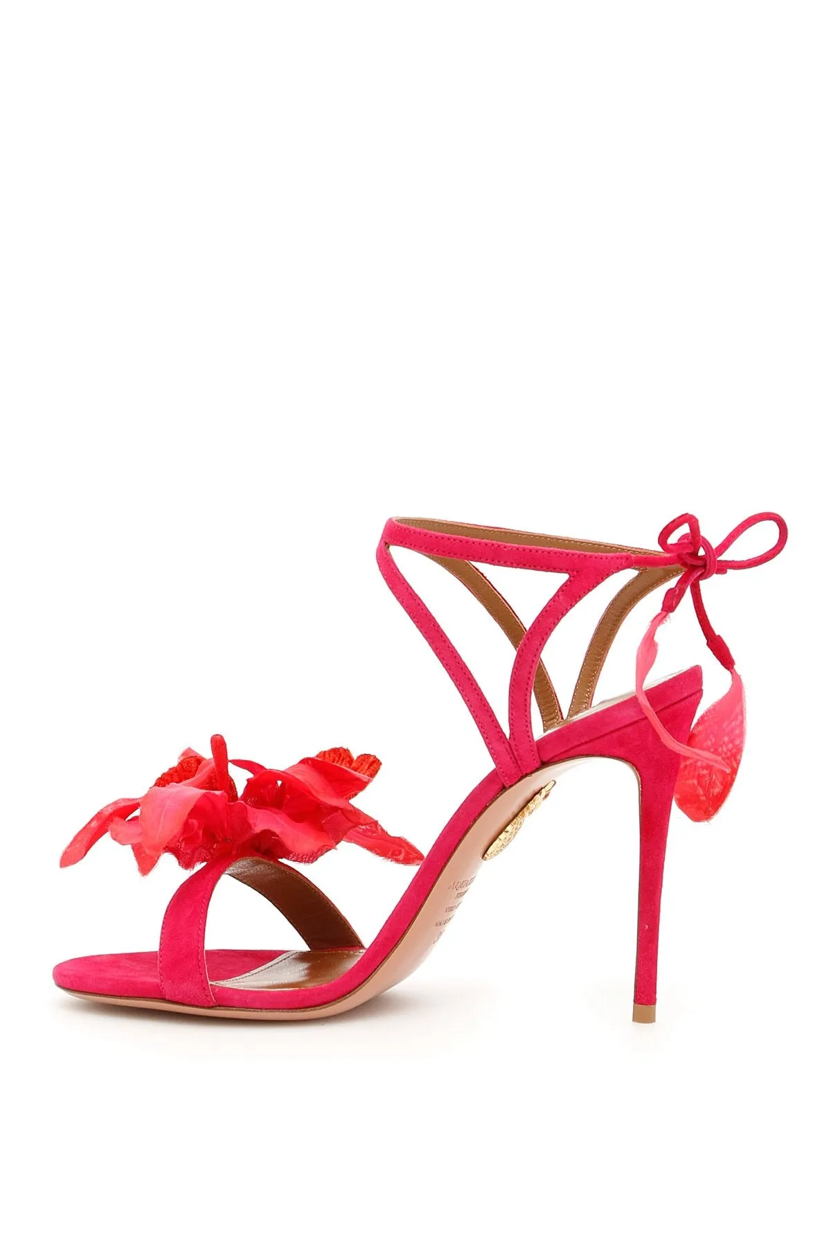 Aquazzura Floral Heeled Sandals
