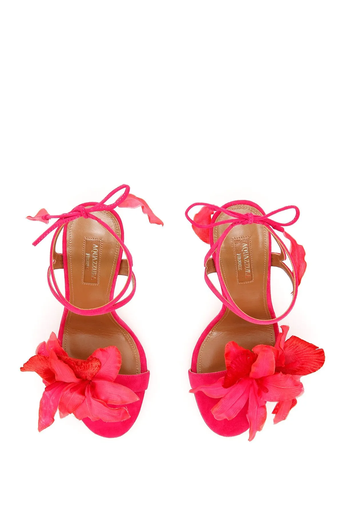 Aquazzura Floral Heeled Sandals