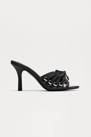 Arley Bow Mules - Black