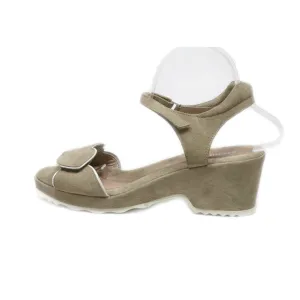 Beauti Feel Platform Sandals Suede Beige Colour For Women