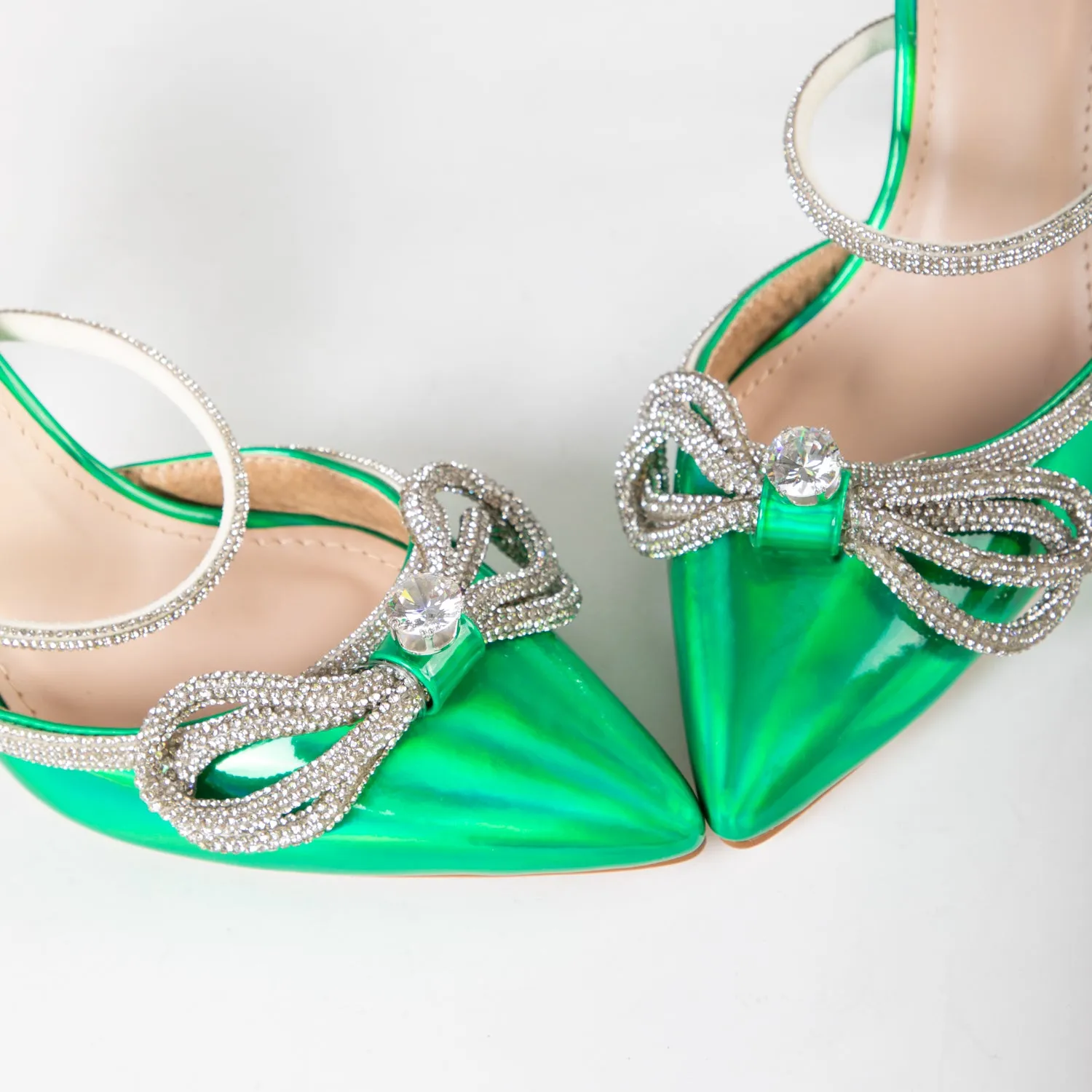 BEBO Ruhani Heeled Mule in Green