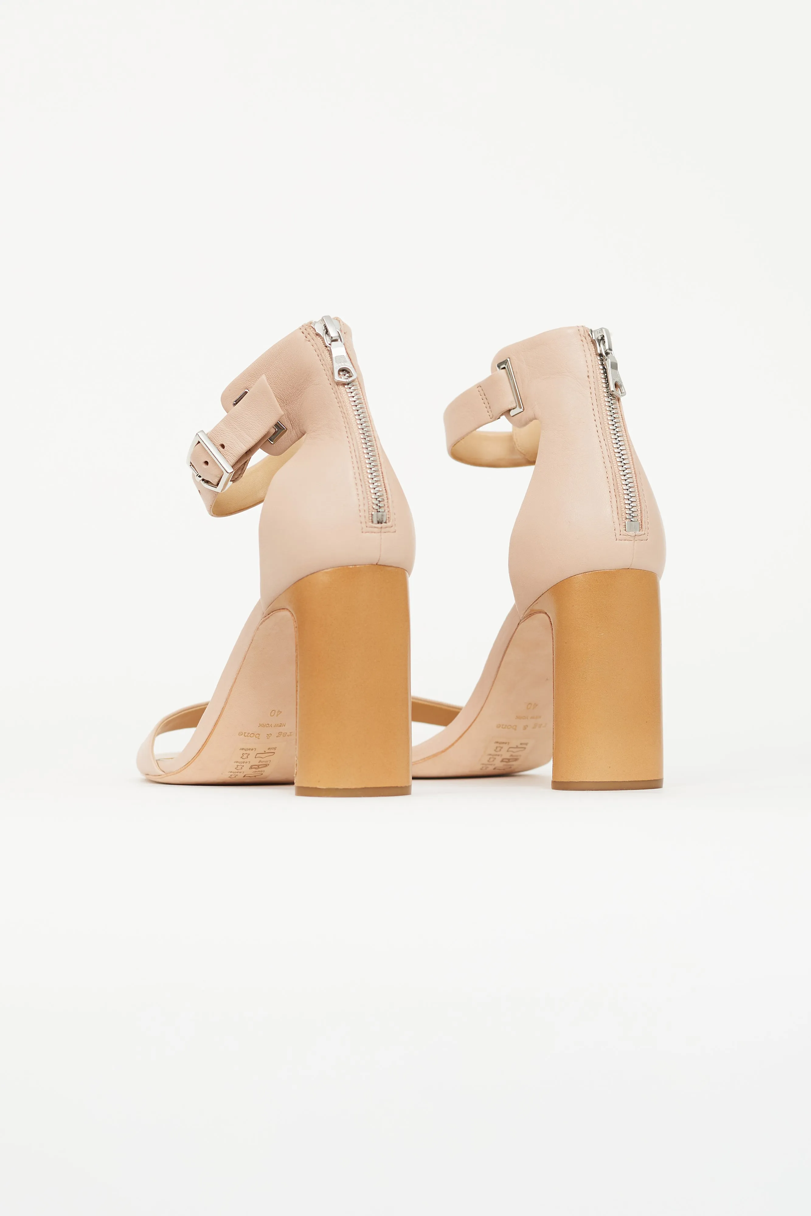 Beige Ellis Open Toe Heeled Sandal