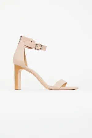 Beige Ellis Open Toe Heeled Sandal