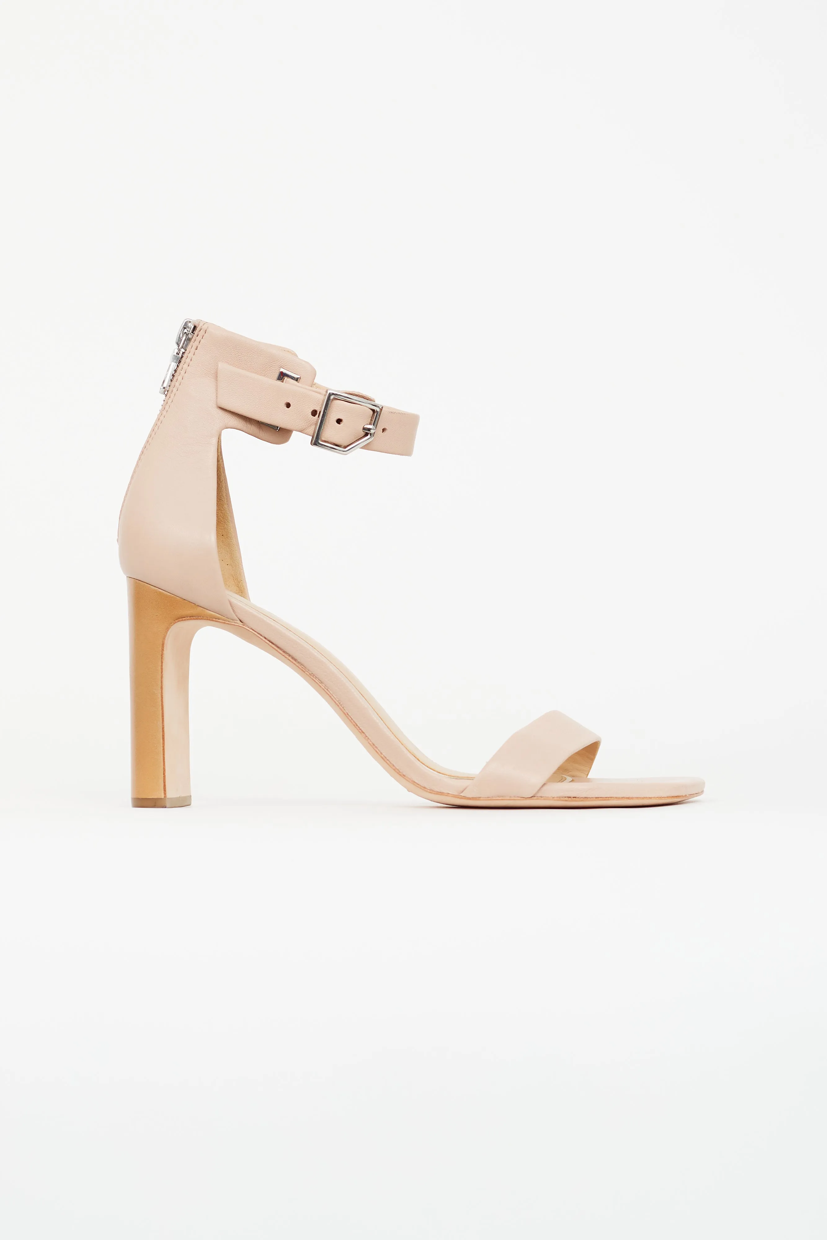 Beige Ellis Open Toe Heeled Sandal