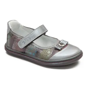 Bellamy Fram Metallics Pewter Velcro Shoes