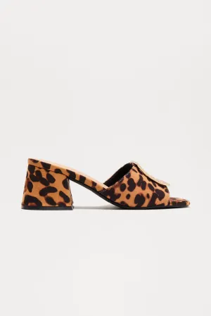 Benton Heeled Mules - Leopard