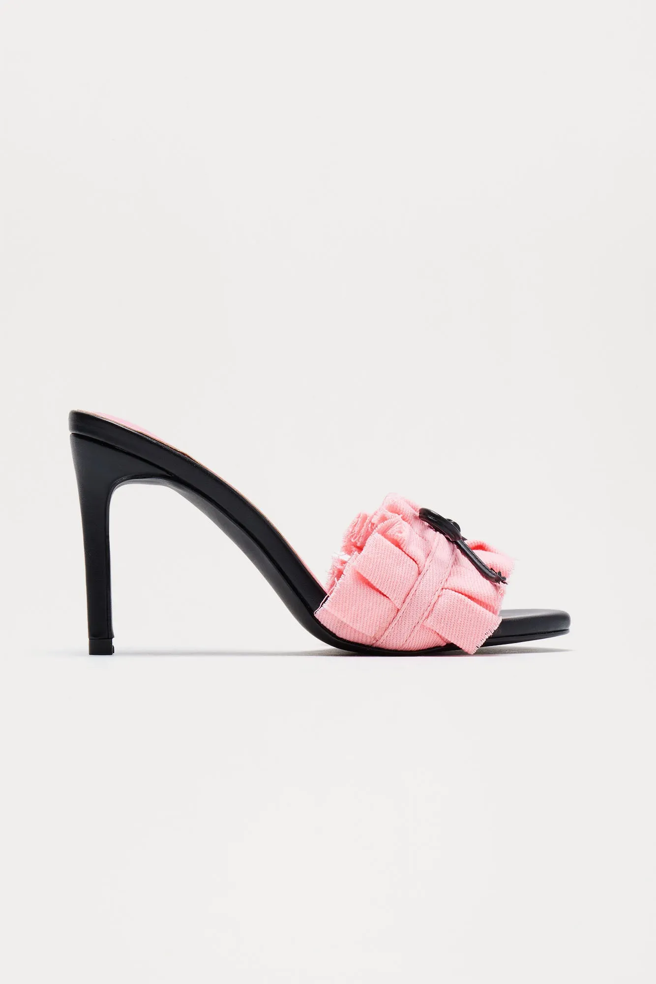 Betsey Bow Mules - Black/Pink