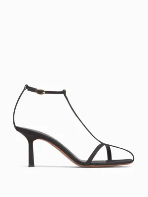 Black heeled sandals