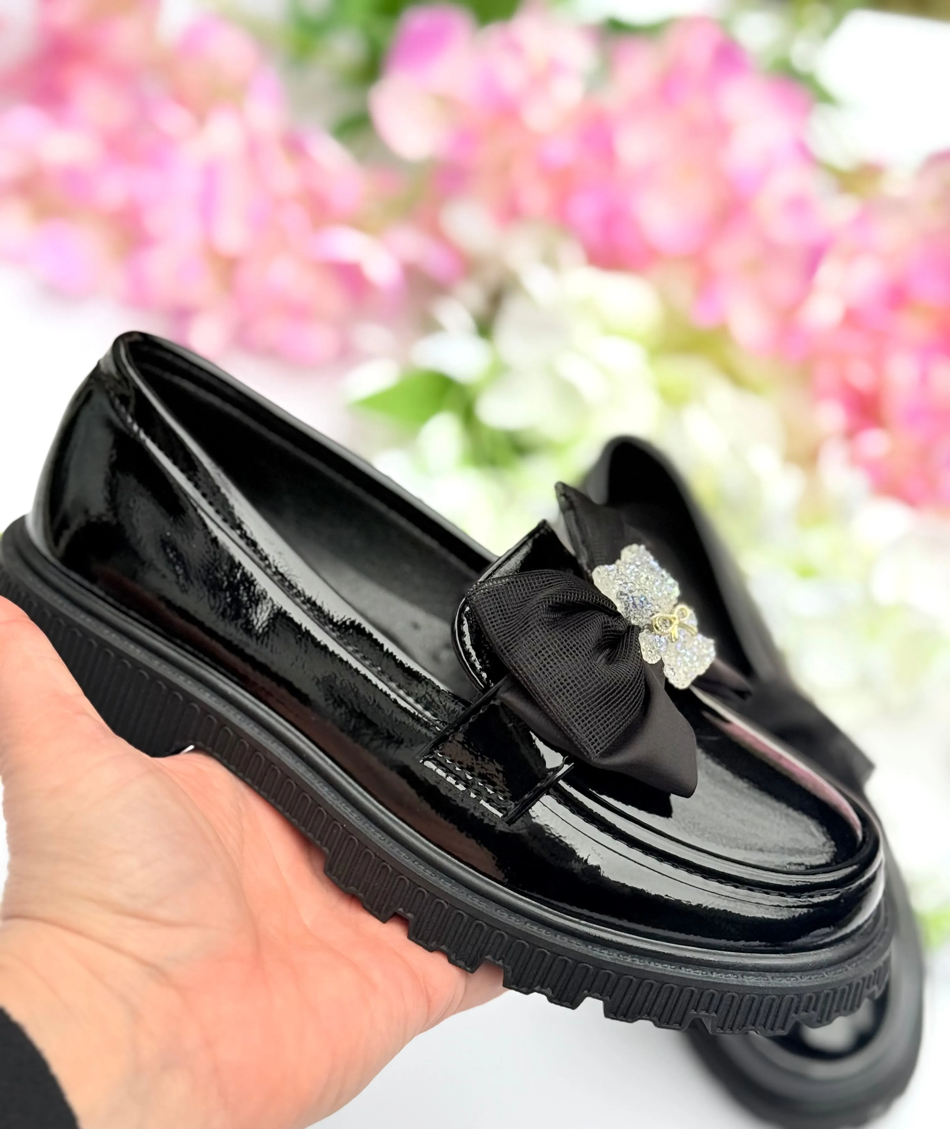 Black loafers