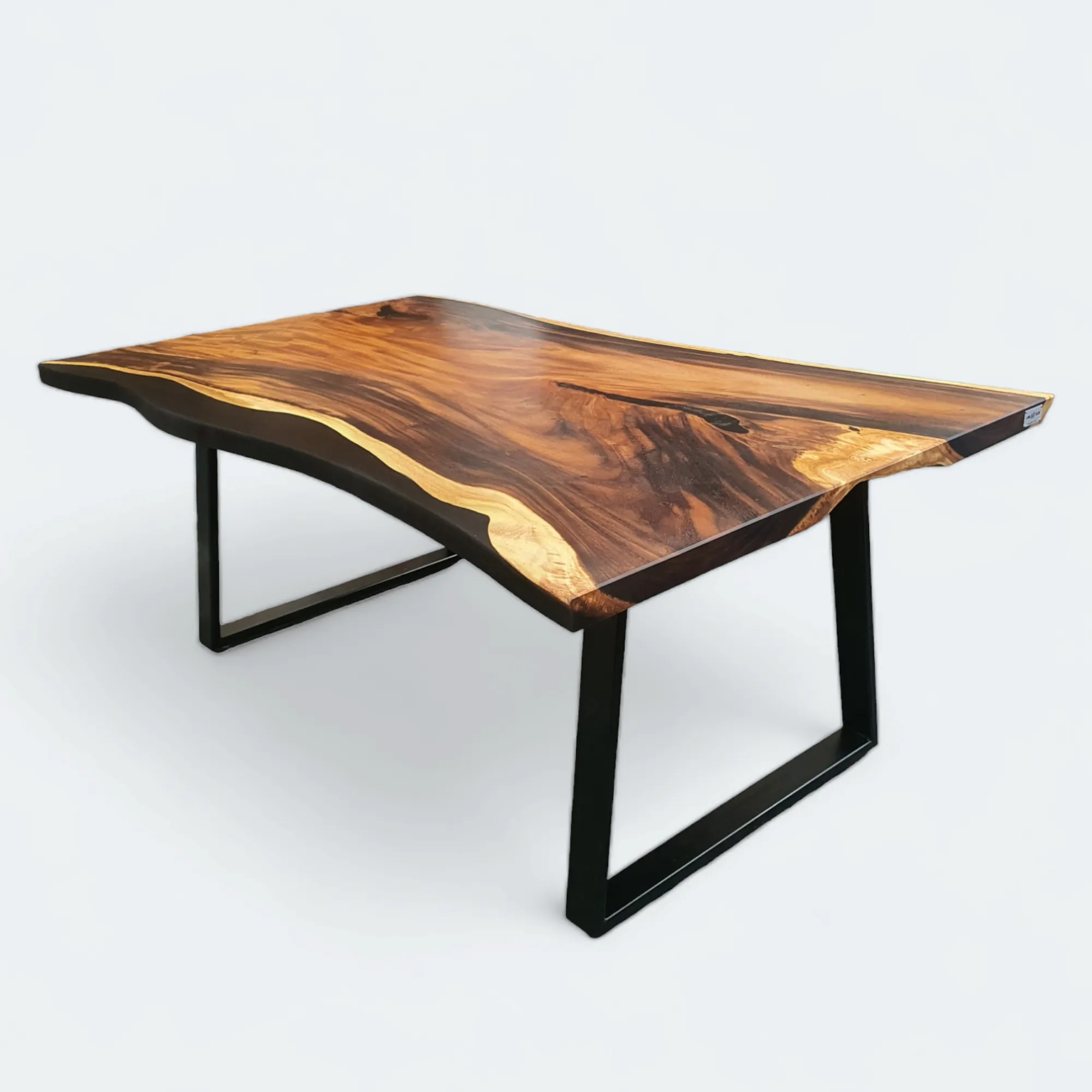 Black Resin Acacia Timber Dining Table
