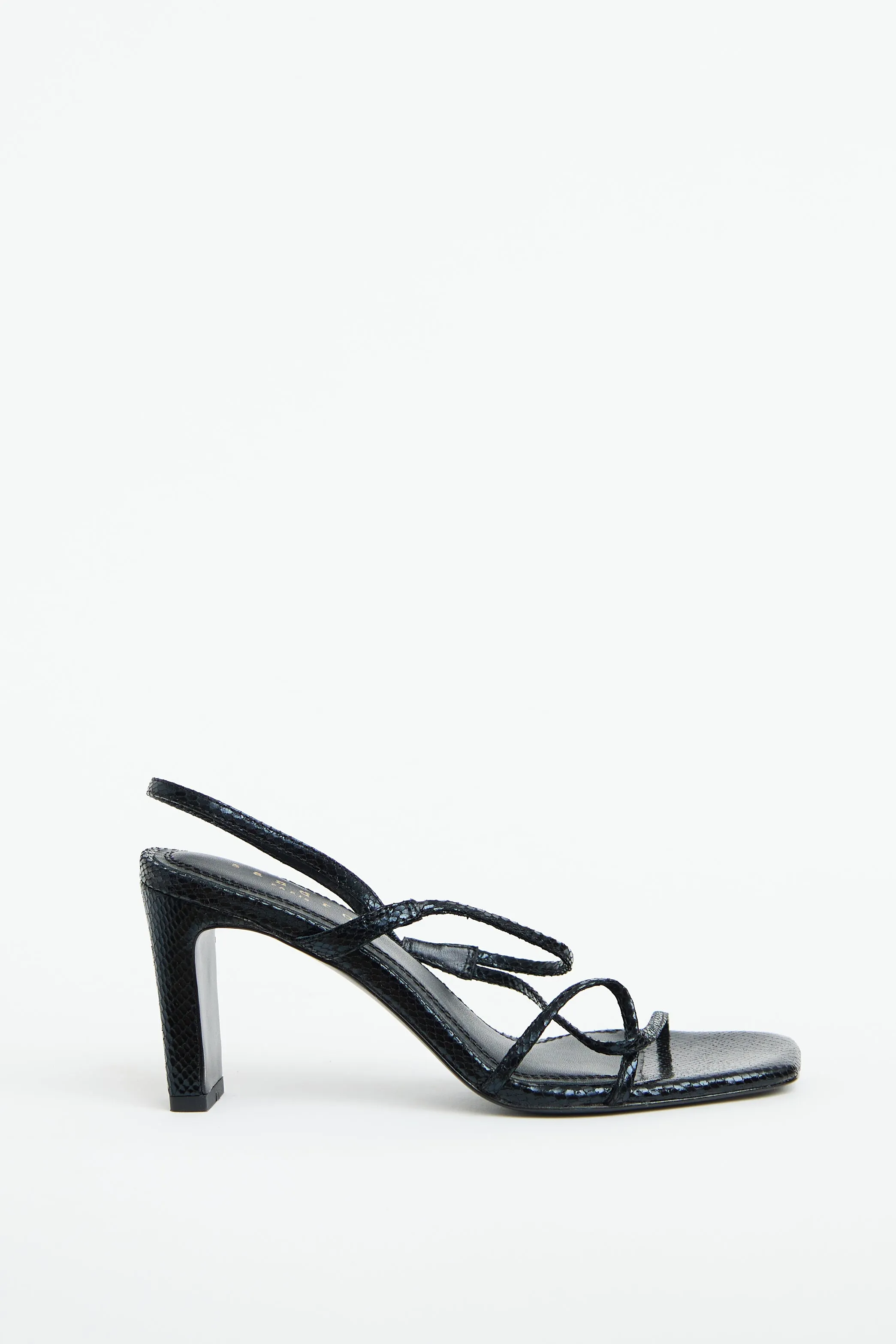 Black Strappy Heeled Sandal