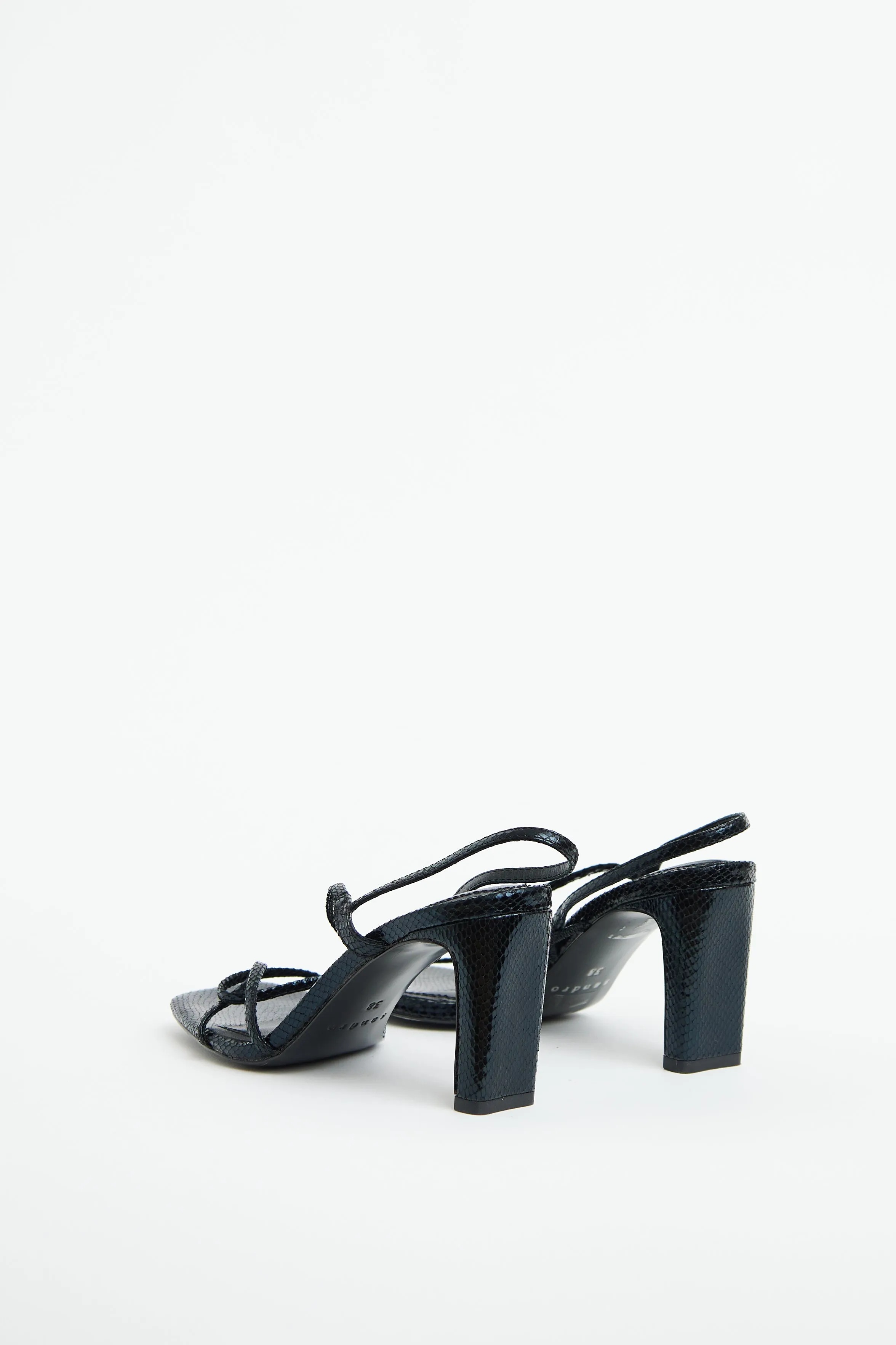 Black Strappy Heeled Sandal