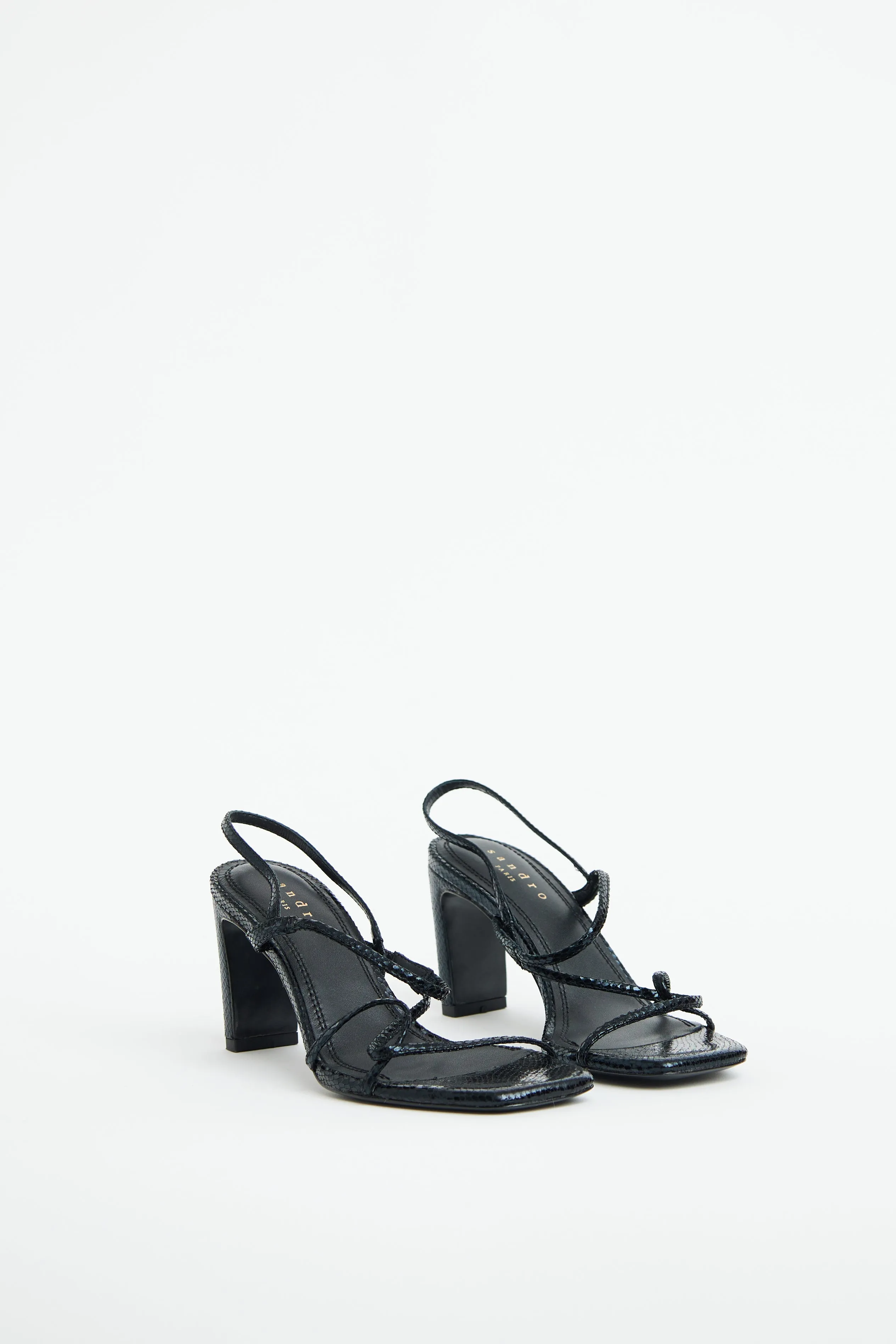 Black Strappy Heeled Sandal