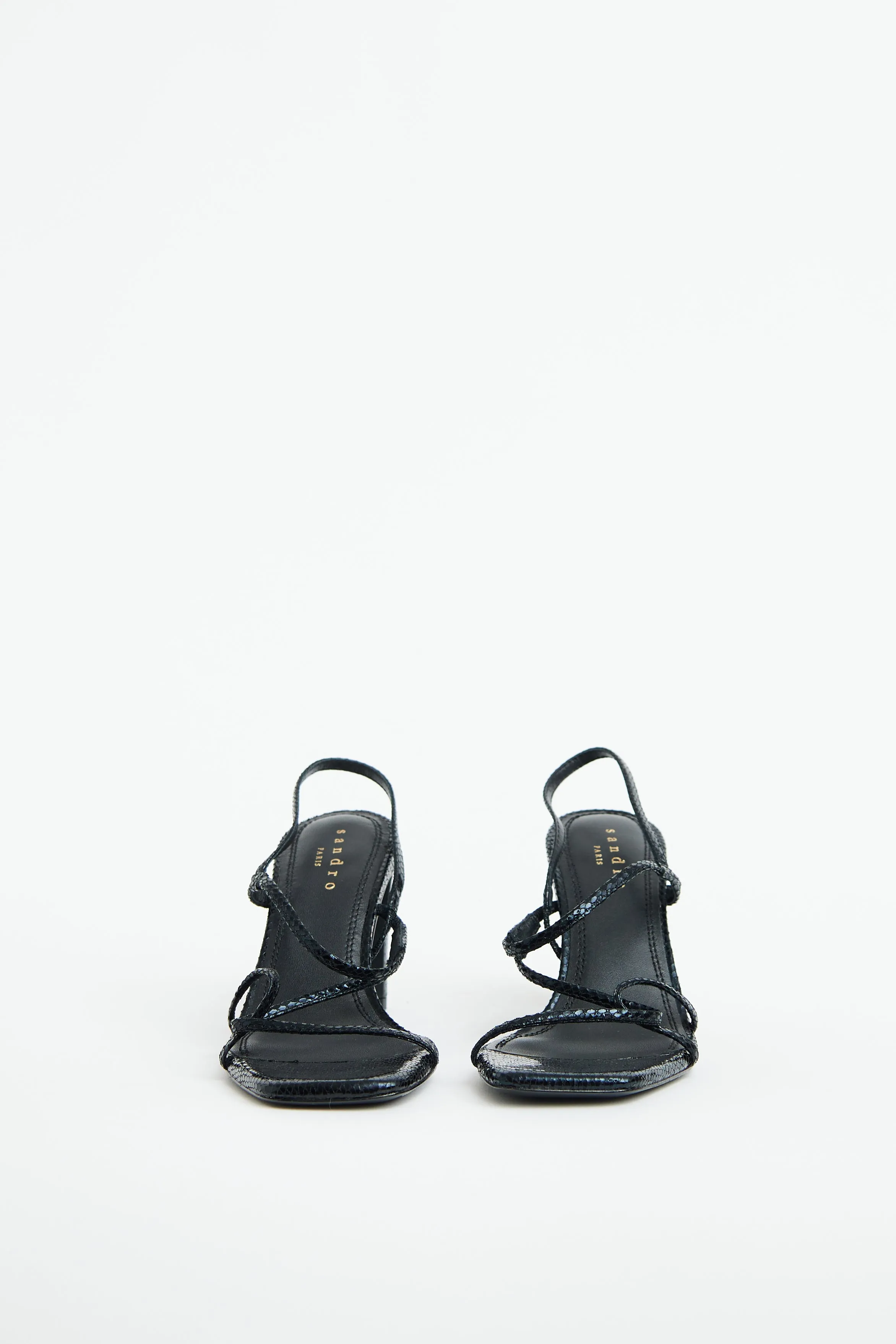 Black Strappy Heeled Sandal