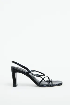 Black Strappy Heeled Sandal