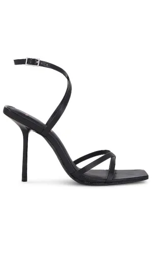 BLACK SUEDE STUDIO Gemma Heel Sandal in Black