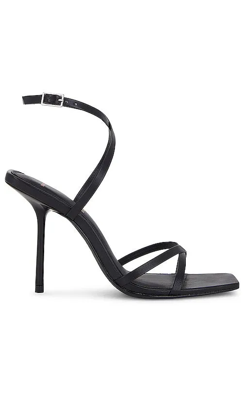 BLACK SUEDE STUDIO Gemma Heel Sandal in Black