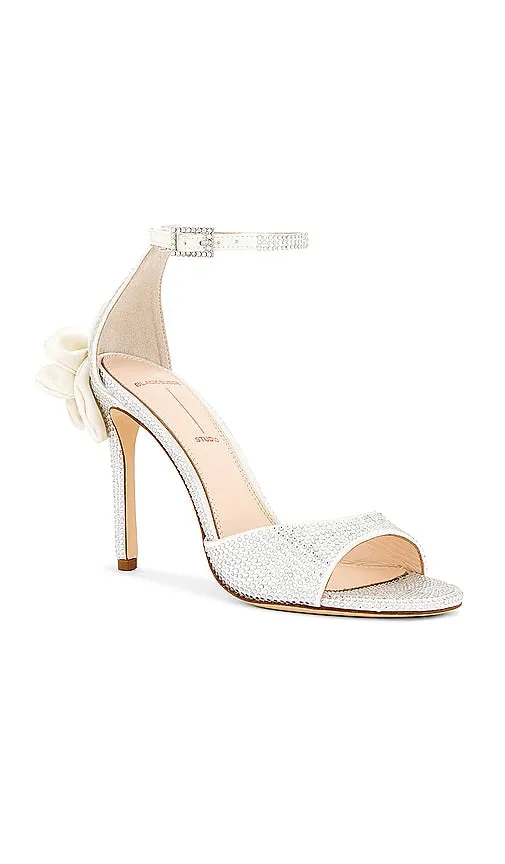 BLACK SUEDE STUDIO Josey 100 Sandal in Metallic Silver