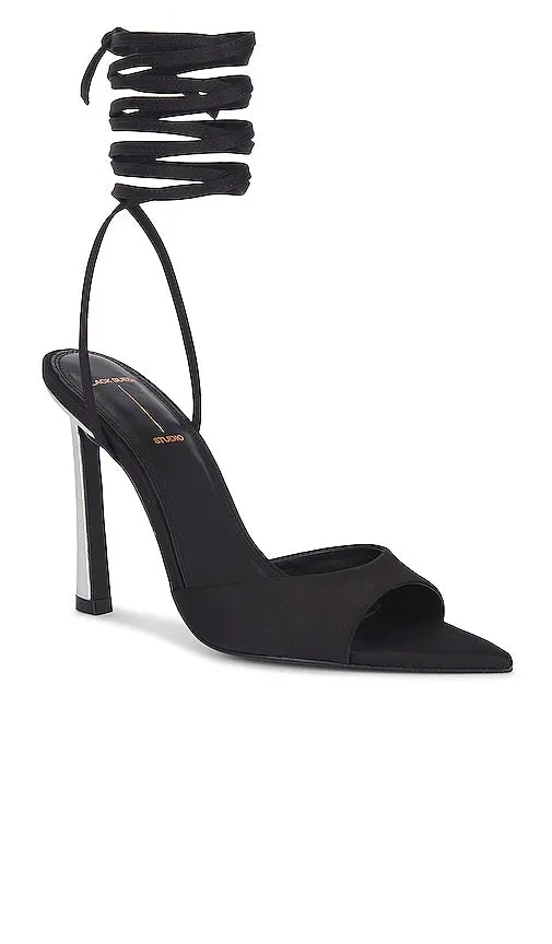 BLACK SUEDE STUDIO x REVOLVE Terina Sandal in Black