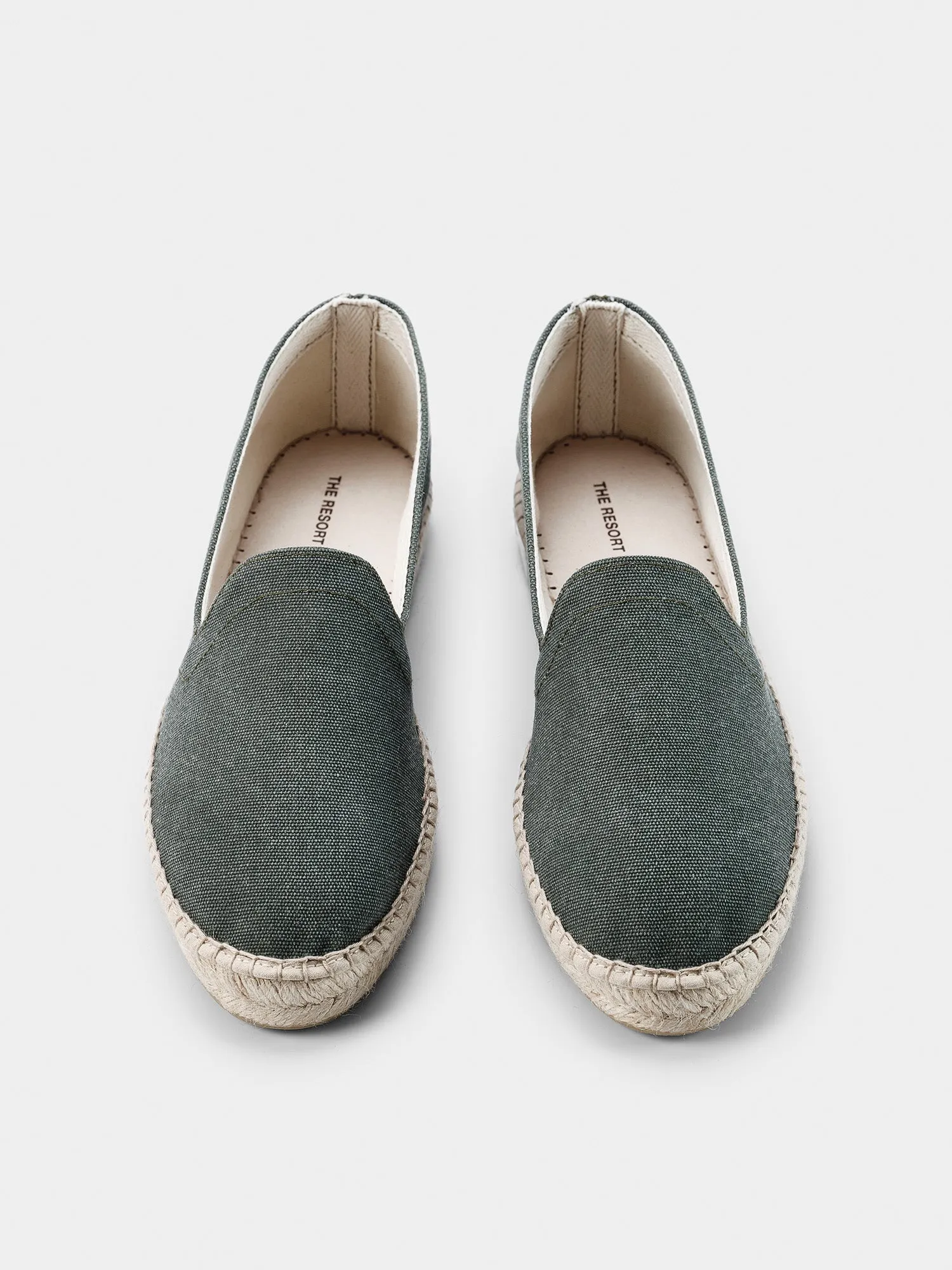 Bottle Green Espadrilles in Recycled PET