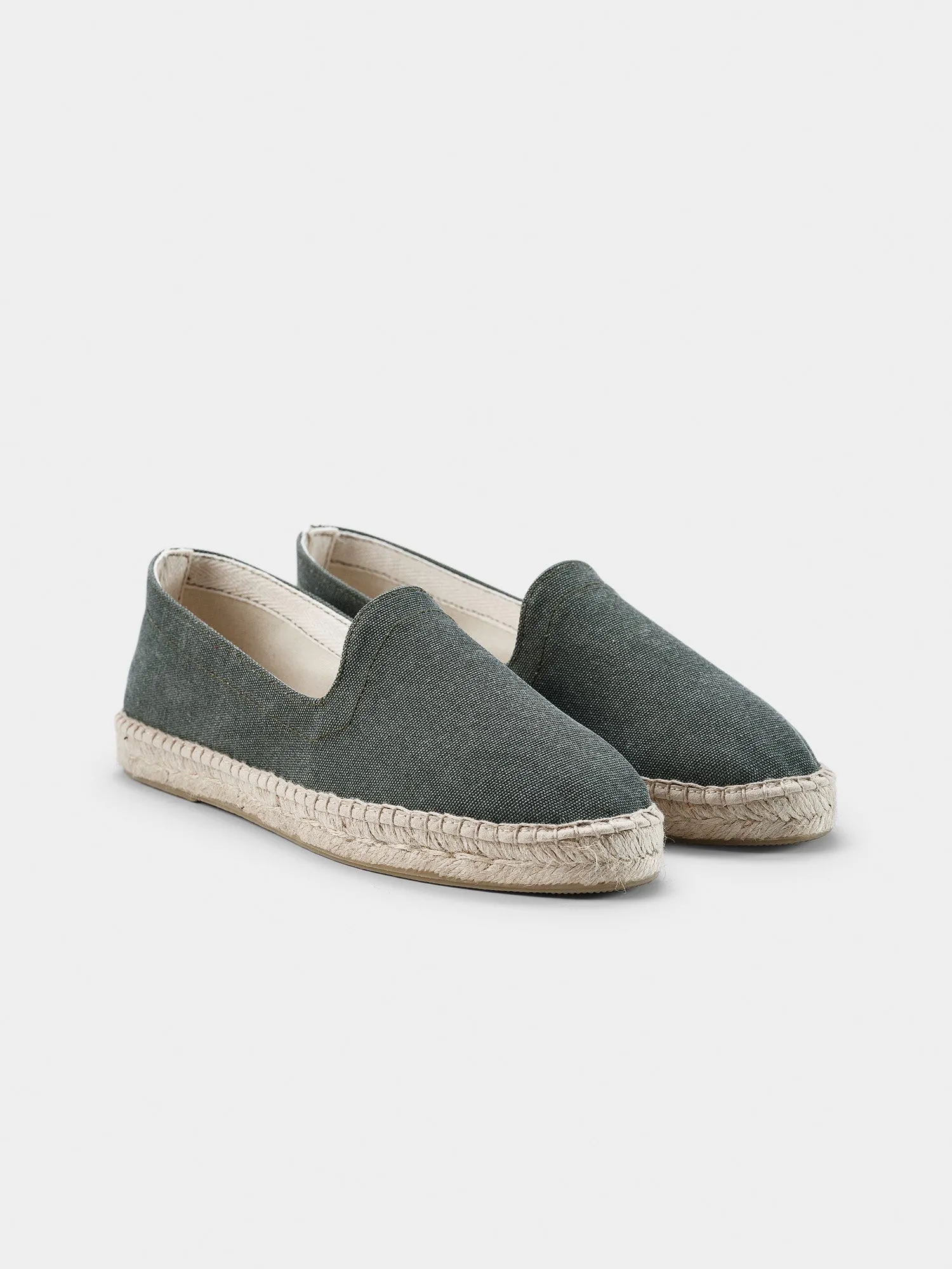 Bottle Green Espadrilles in Recycled PET