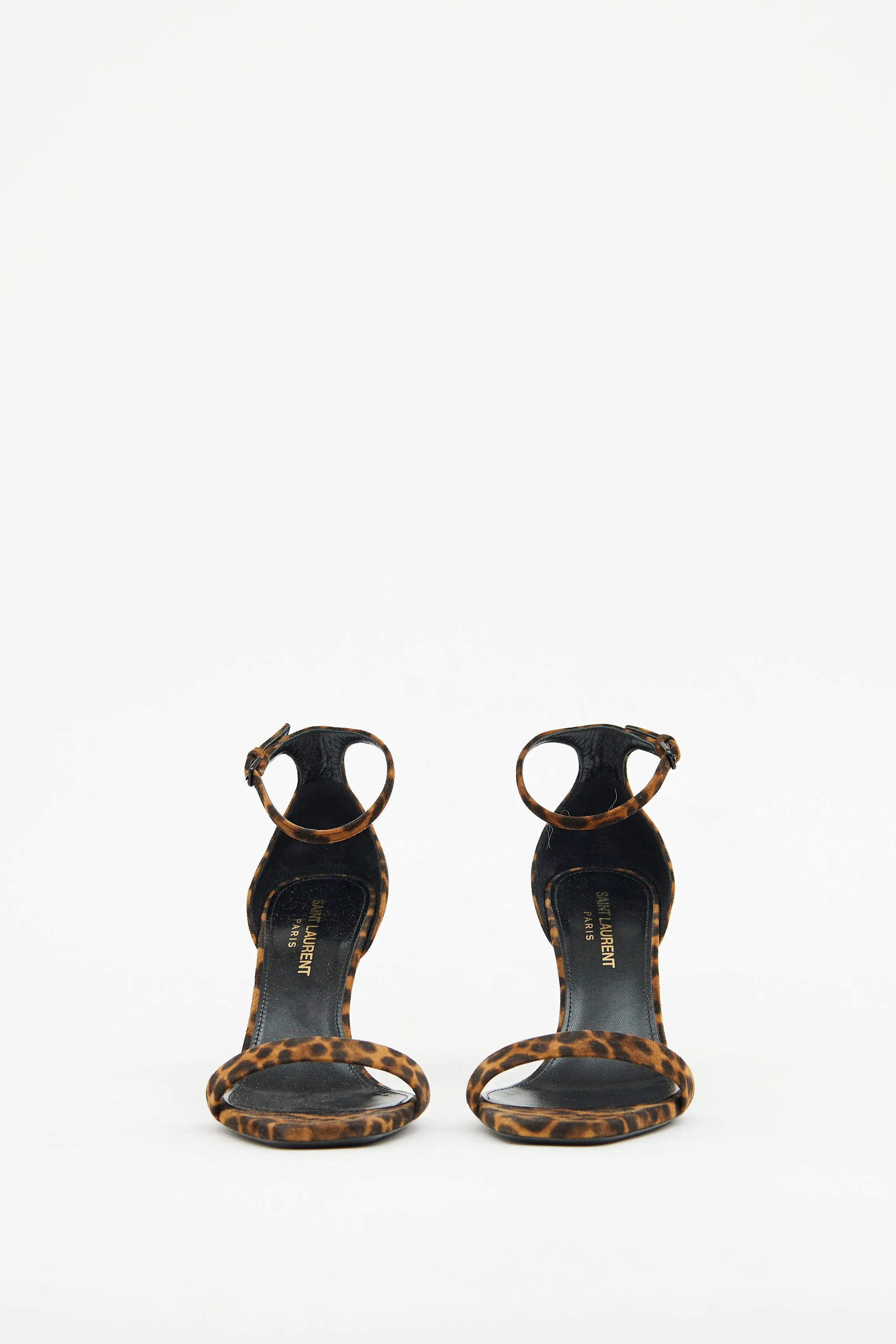 Brown & Black Suede Print Sandal