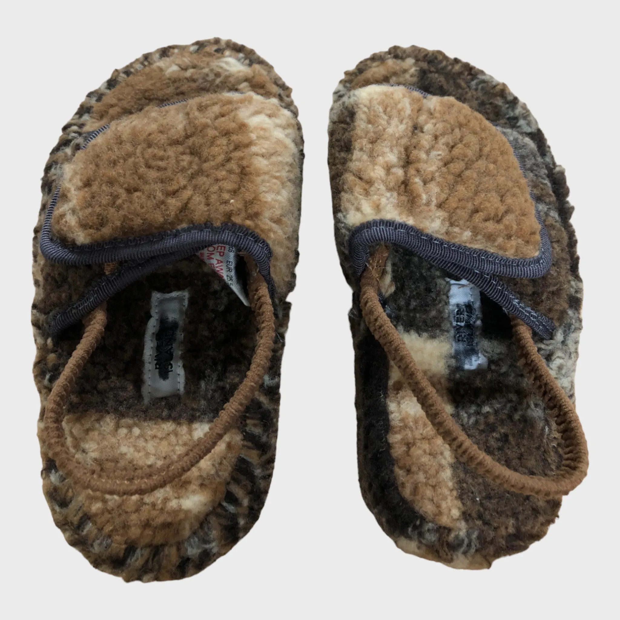 Brown Check Mule Slippers