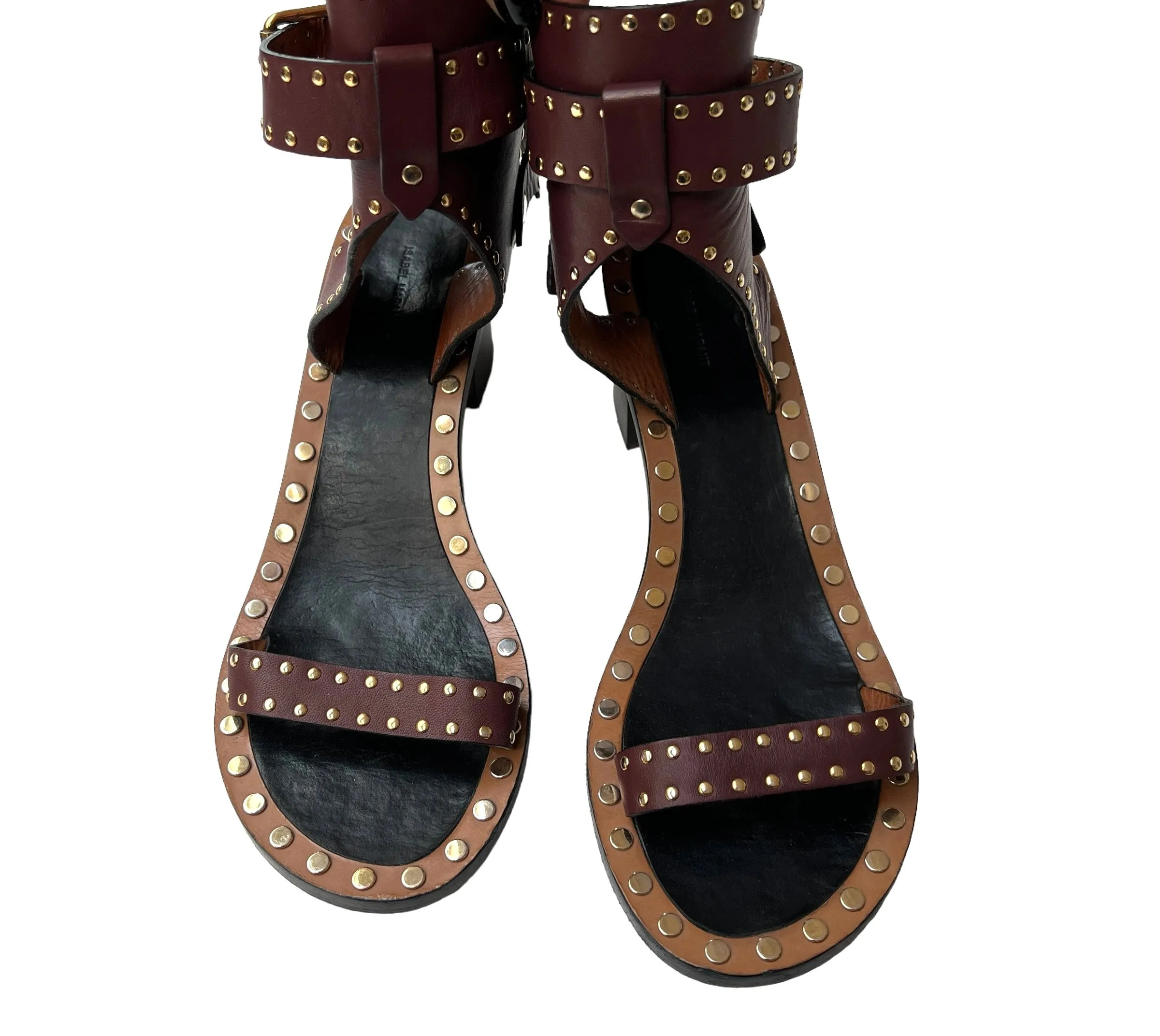 Brown Leather Sandals - 11