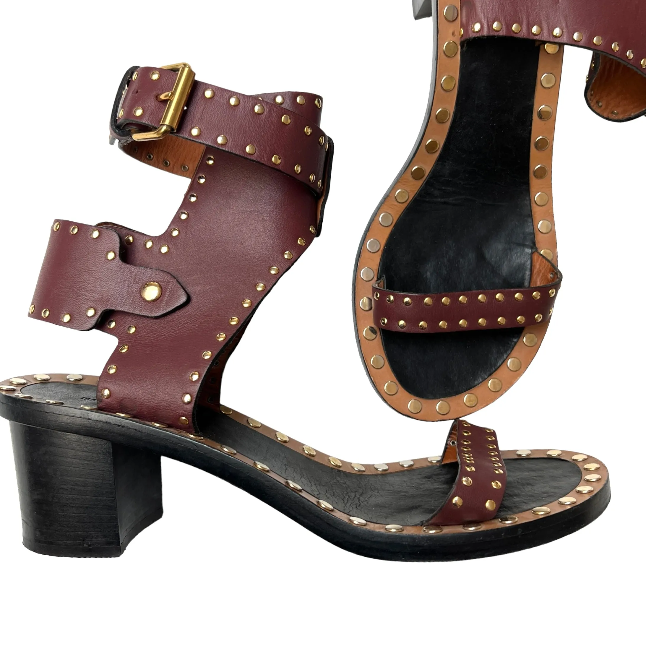 Brown Leather Sandals - 11