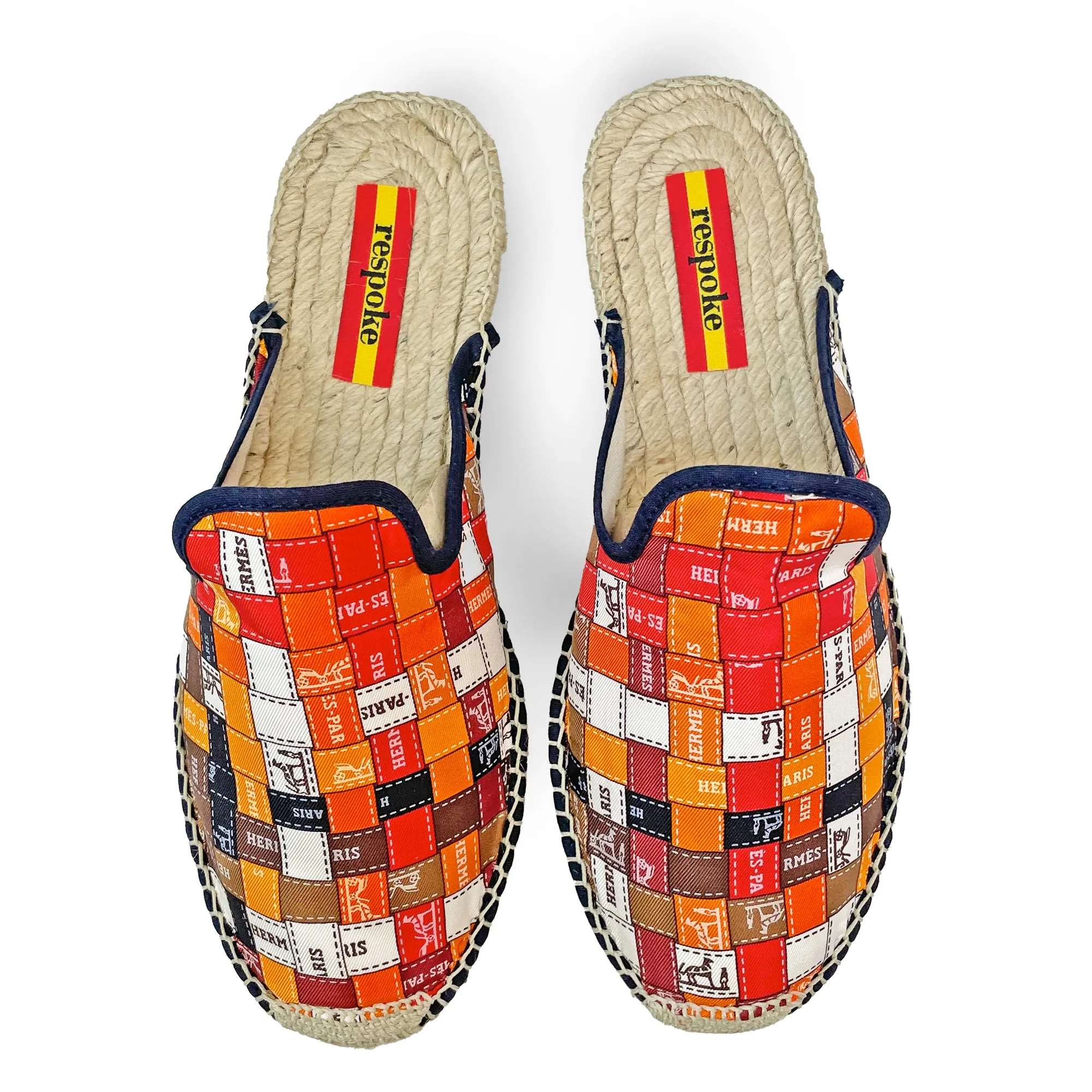 CARRE Orange/Brown Mule Espadrilles