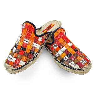CARRE Orange/Brown Mule Espadrilles
