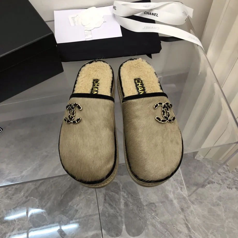 CHL Women's Mules With Opens Heels Beige For Women