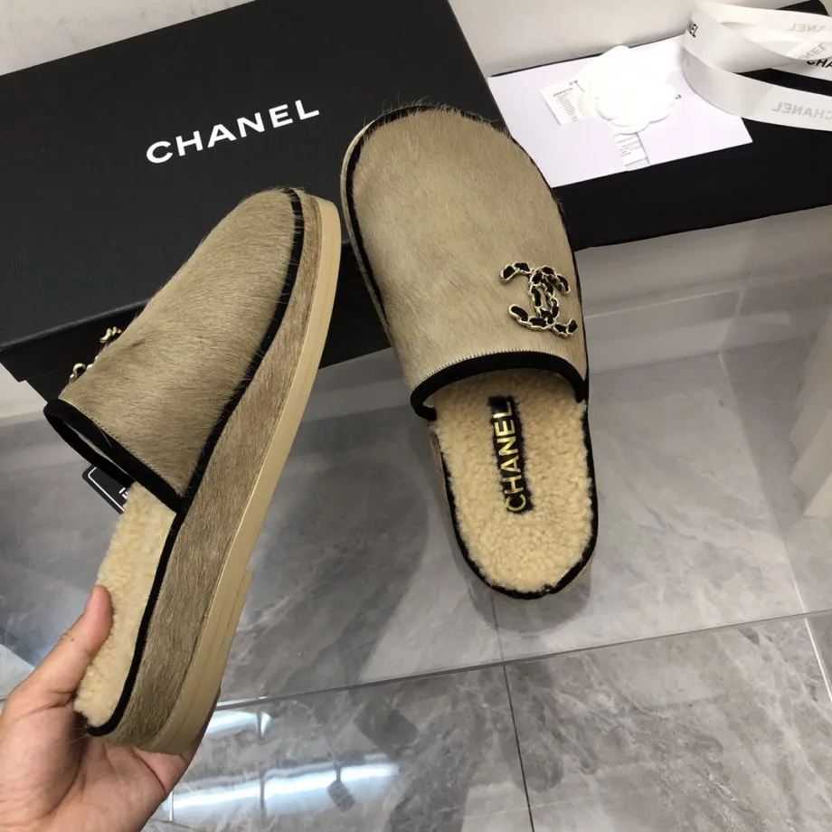 CHL Women's Mules With Opens Heels Beige For Women