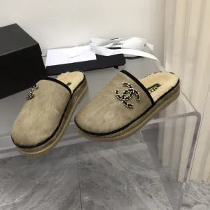 CHL Women's Mules With Opens Heels Beige For Women