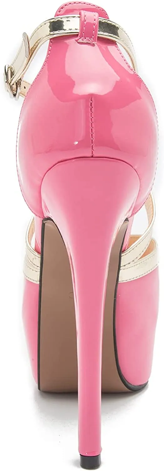 Crisscross Strappy Platform High Stiletto