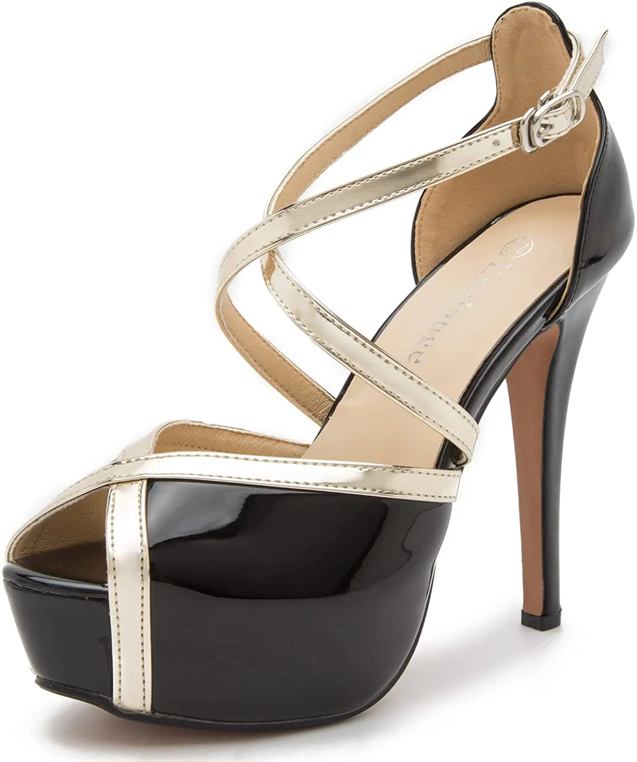 Crisscross Strappy Platform High Stiletto