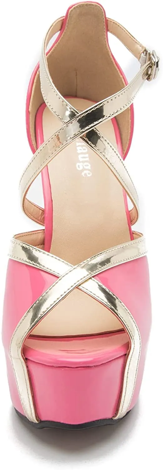 Crisscross Strappy Platform High Stiletto