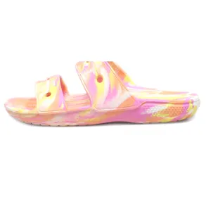 Crocs Classic Marbled Flat Sandals Eva Multicolour Colour For Women