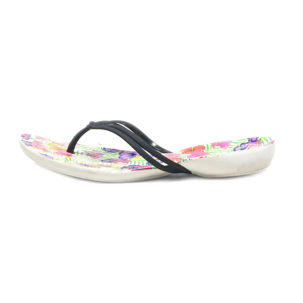 Crocs Isabella Graphic Flat Sandals Rubber Multicolour Colour For Women
