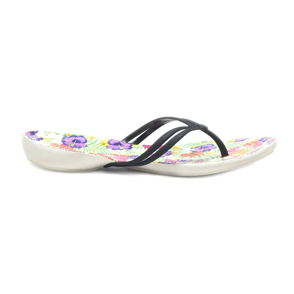Crocs Isabella Graphic Flat Sandals Rubber Multicolour Colour For Women