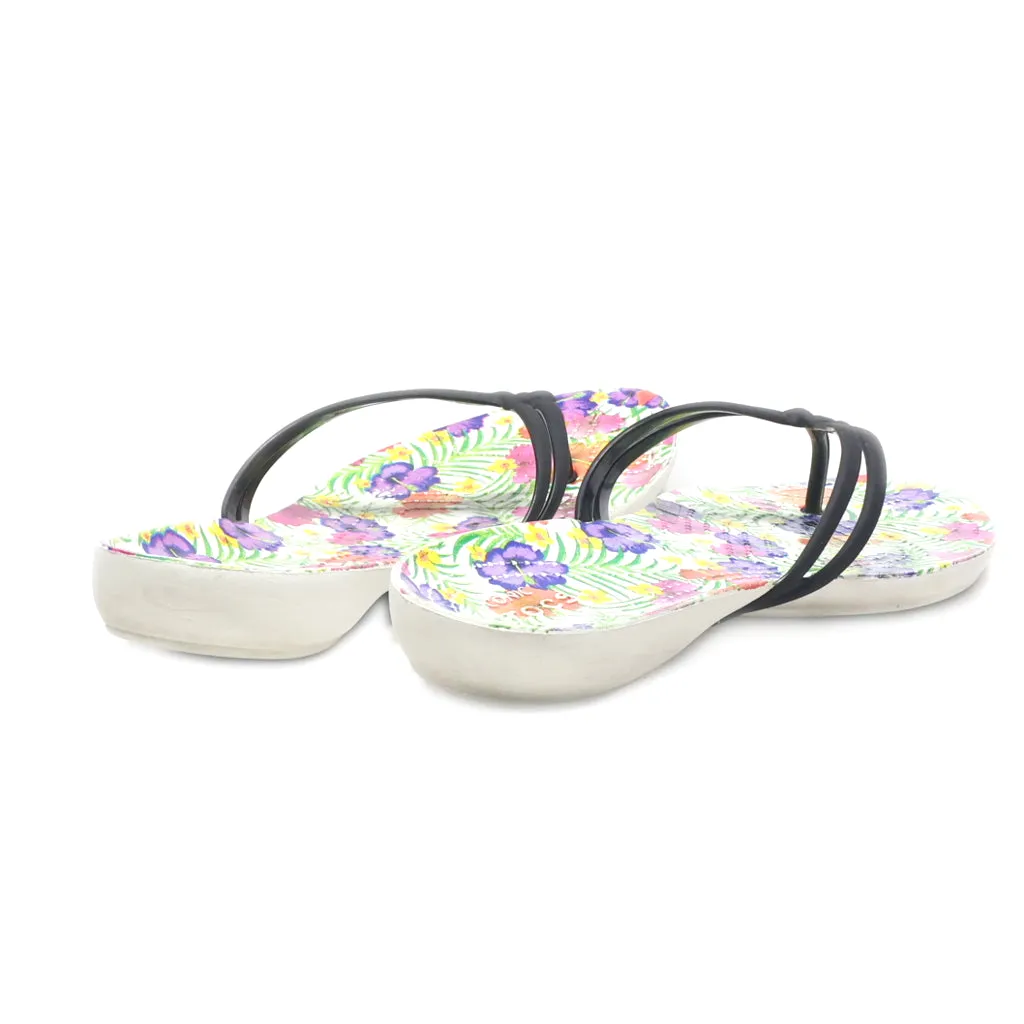 Crocs Isabella Graphic Flat Sandals Rubber Multicolour Colour For Women