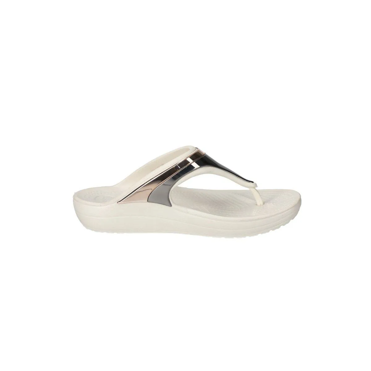 Crocs Sloane Sandals Flip Flops Rubber White Colour For Women